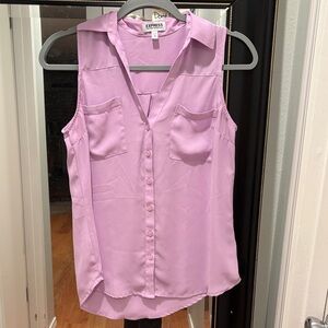 Express Women's Light Purple Sleeveless Blouse